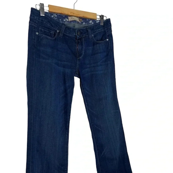 Paige Hollywood hills classic rise bootcut Denim Blue Y2K Flare Jeans Size 27 - Picture 7 of 10